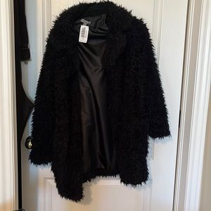 NWT Black Teddy Coat